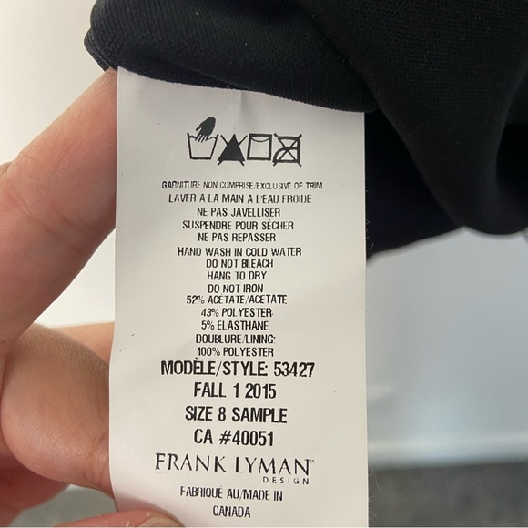 ⚪️ Frank Lyman / gold black design with faux twist tie cap sleeevs - Picture 5 of 10